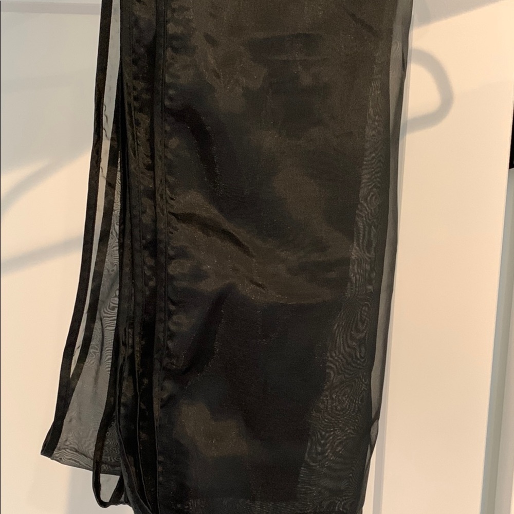 Elegant Black Sheer Scarf